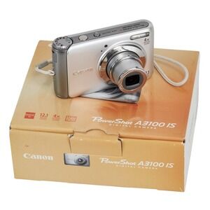 Canon PowerShot A3100 IS Digital Camera Silver 12.1MP 4x Zoom 4255B001
